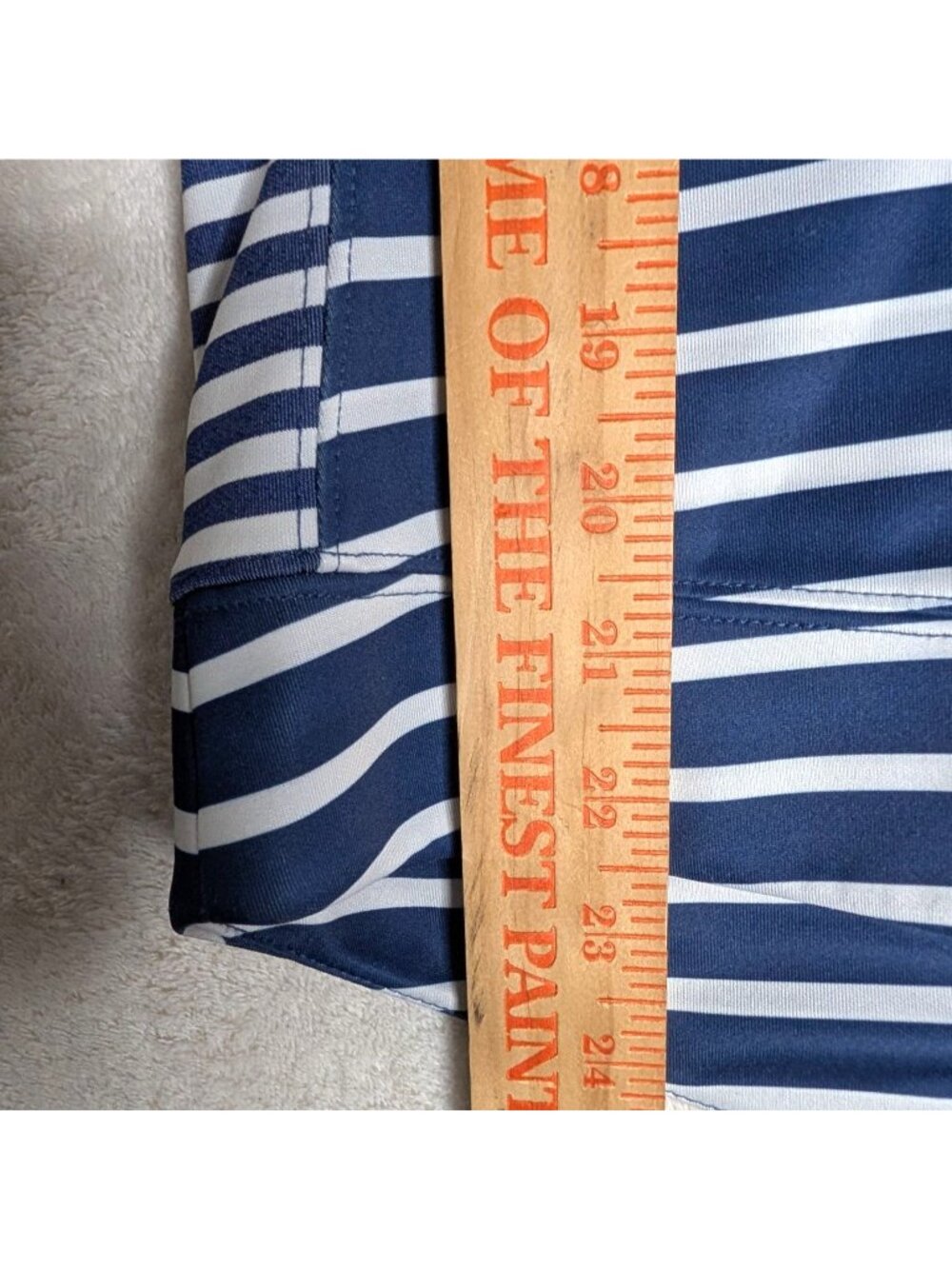 Vineyard Vines Womens Performance 3/4 Zip Pullover Navy White Striped Size S - Picture 7 of 12